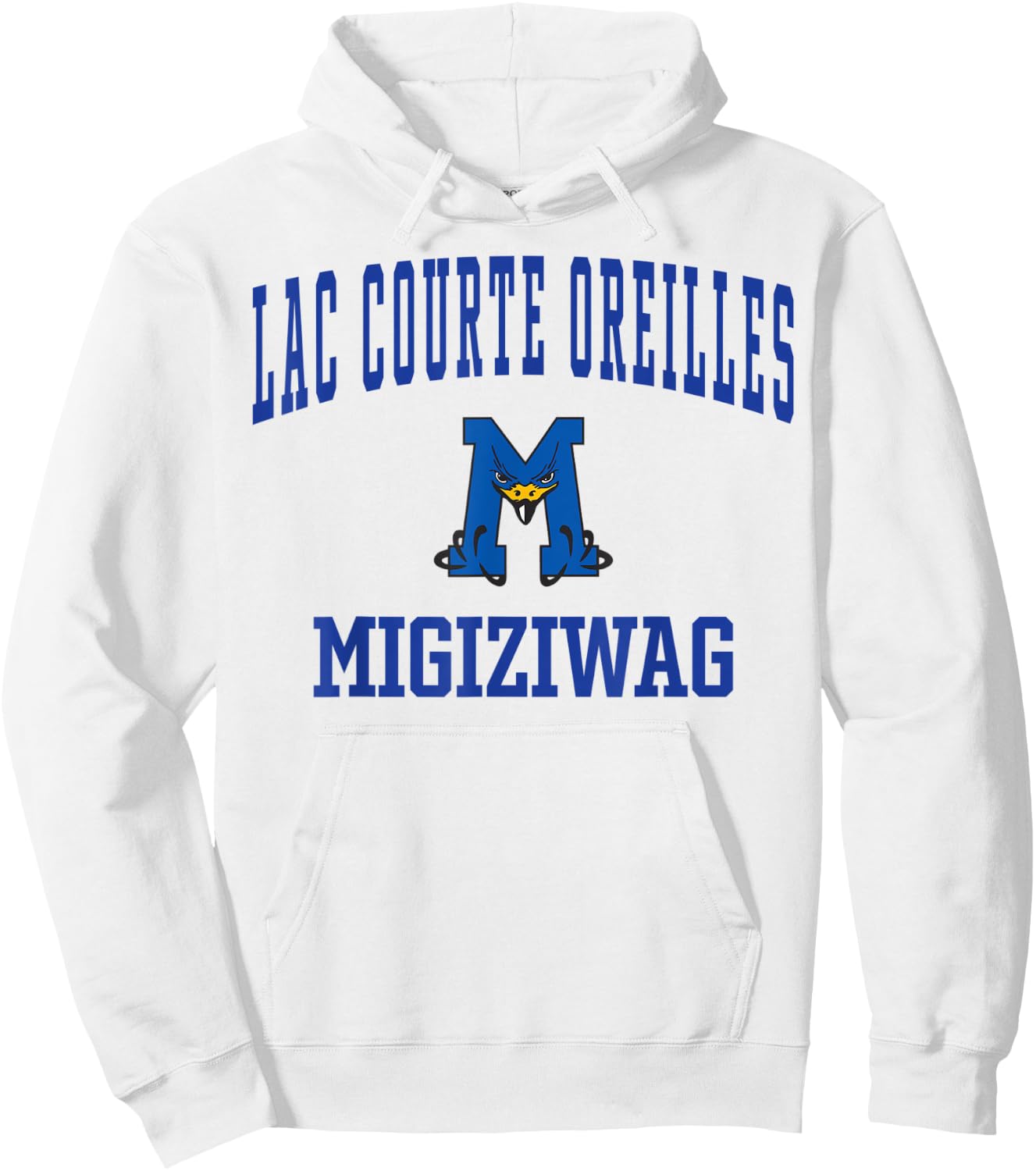Lac Courte Oreilles Ojibwe School Migiziwag Hoodie - Hoodie | White