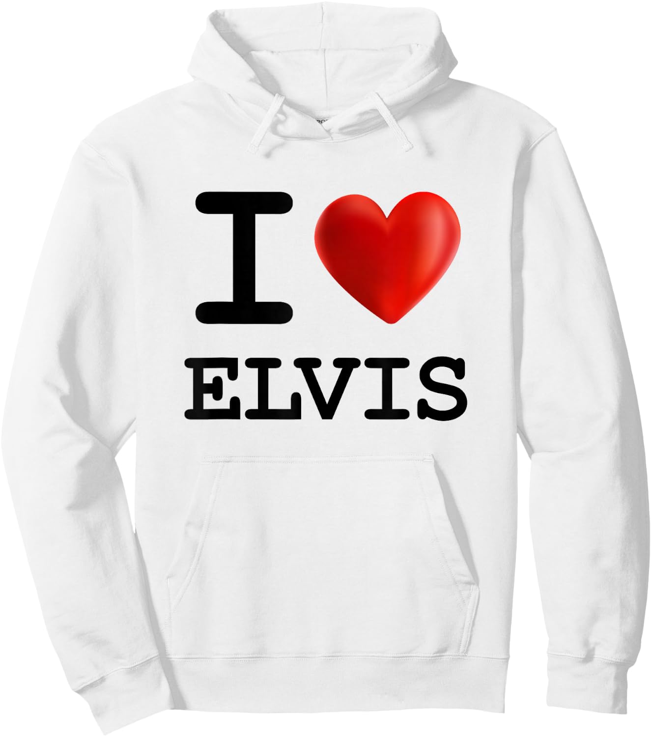 I Love Elvis Heart Name T Shirt Gift Hoodie - Hoodie | White