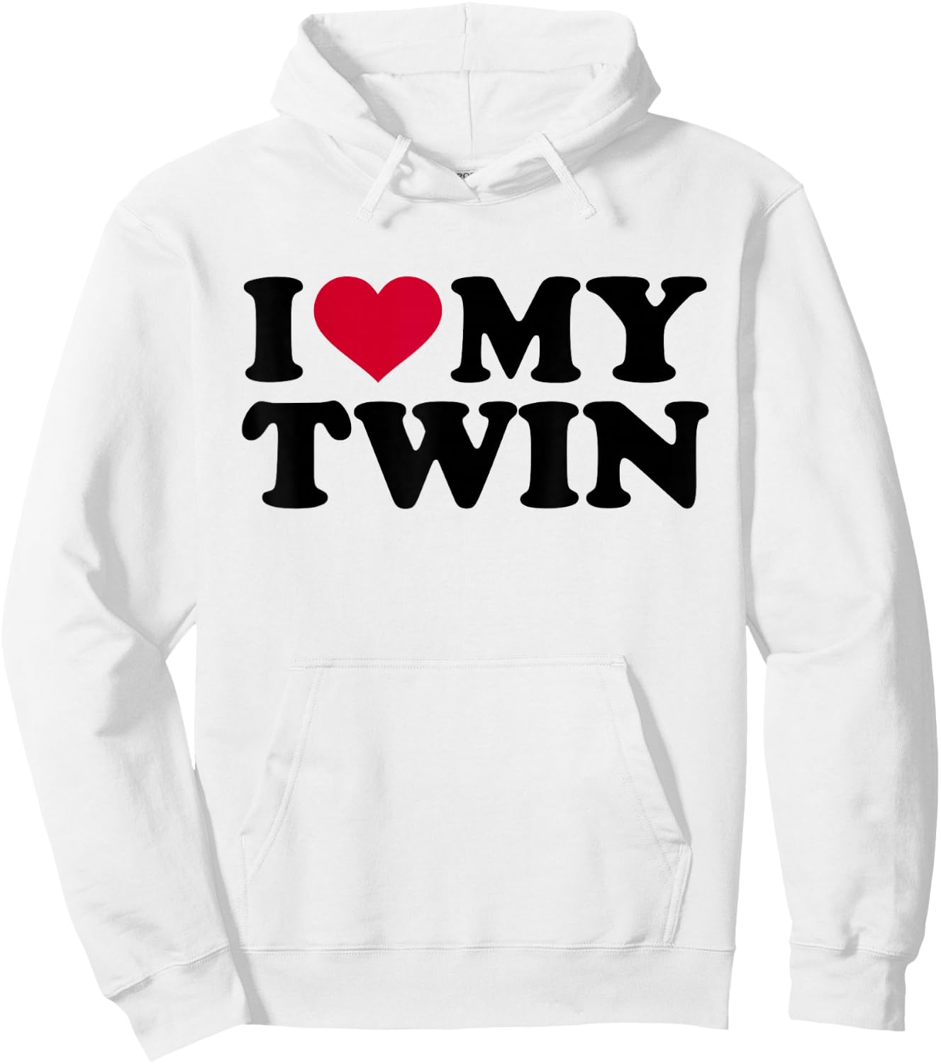I Love My Twin Hoodie - Hoodie | White