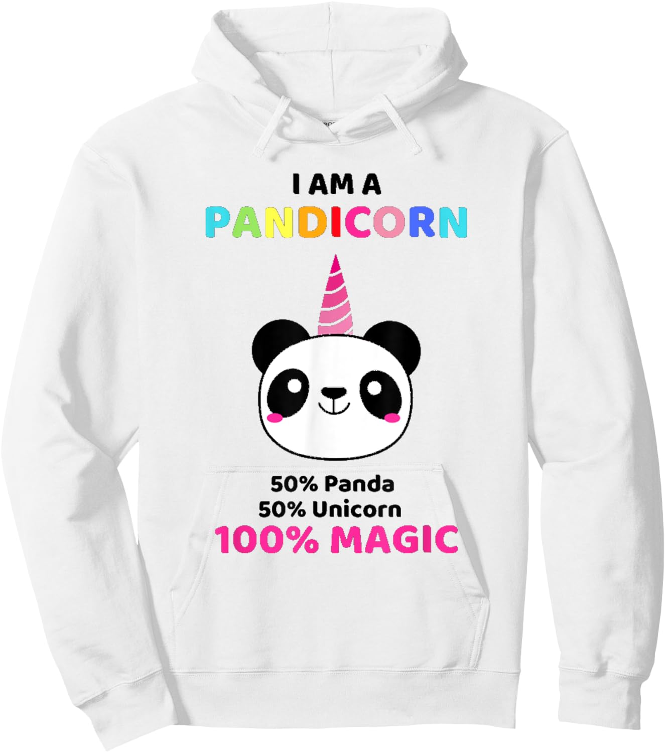 Cute I Am A Pandicorn Shirt Pandacorn for Panda Lovers Hoodie - Hoodie | White