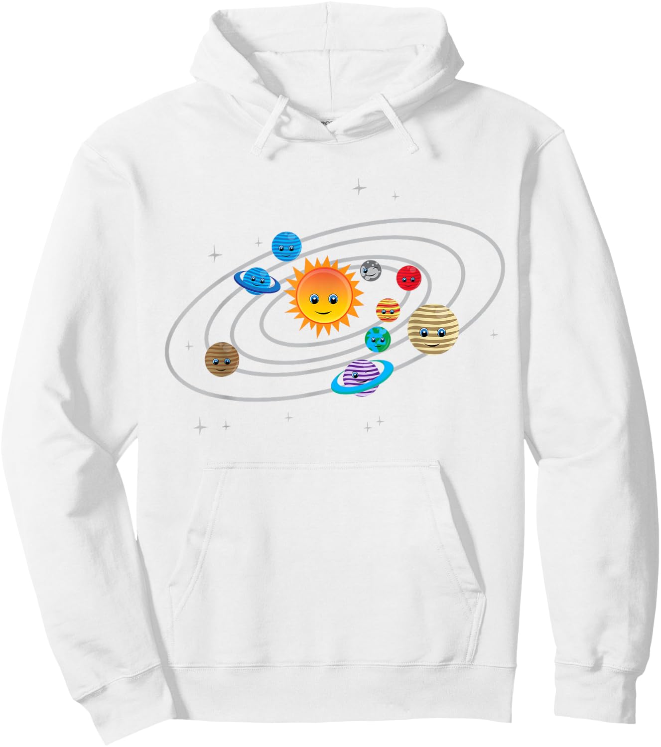 Solar System Planets Earth & Sun for Toddler & Kids Hoodie - Hoodie | White