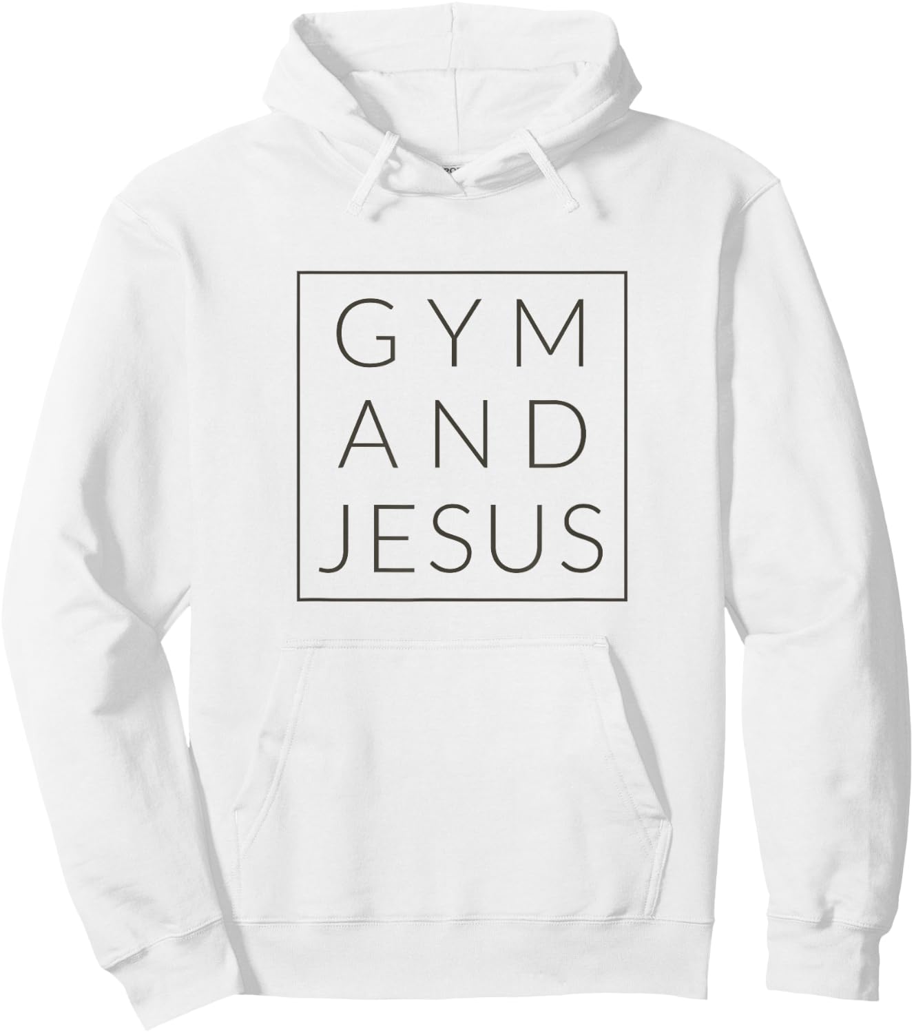 Gym and Jesus, Christian Workout, Fun Modern Fitness Hoodie - Hoodie | White