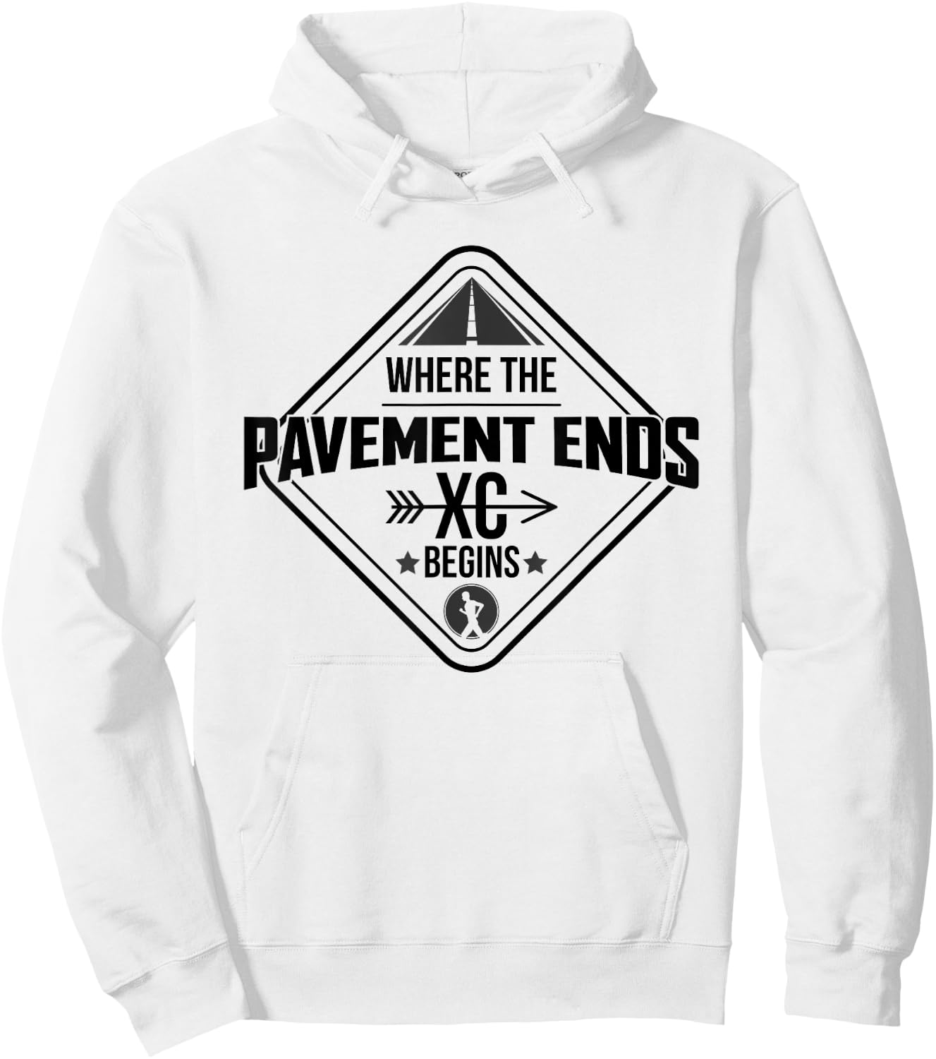 XC Cross Cross Country running Shirts Hoodie - Hoodie | White