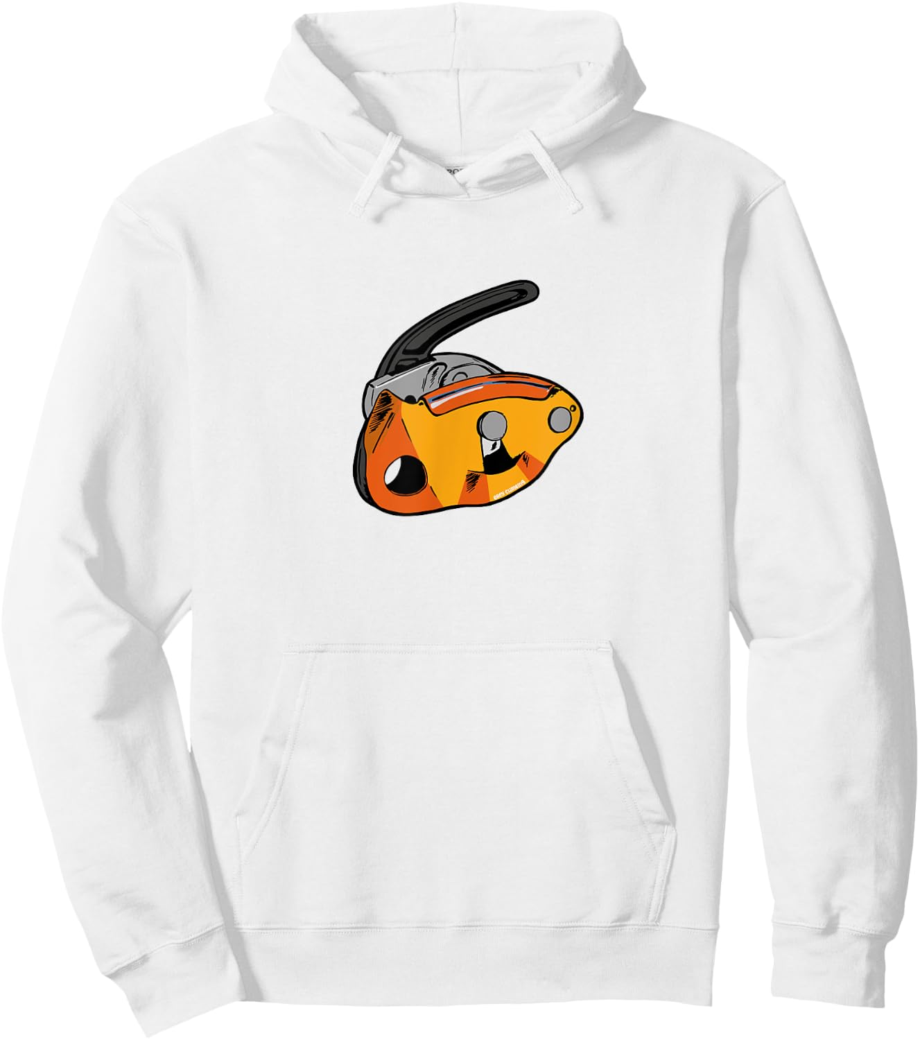 Grigri 2 Petzl orange climbing bouldering belay Hoodie - Hoodie | White
