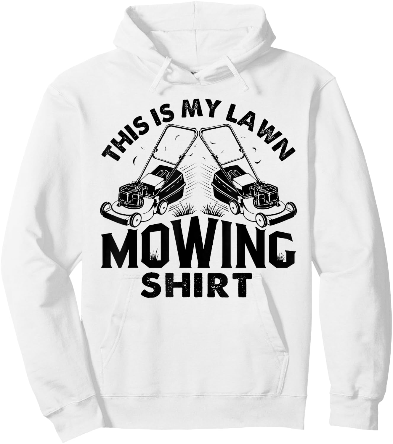 This Is My Lawn Mowing Shirt Funny Mower Gift Hoodie - Hoodie | White