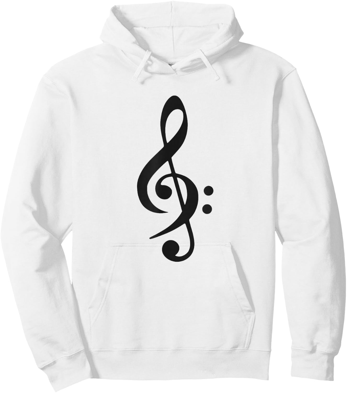 Bass Clef Cross Treble Clef Music Keys Hoodie - Hoodie | White