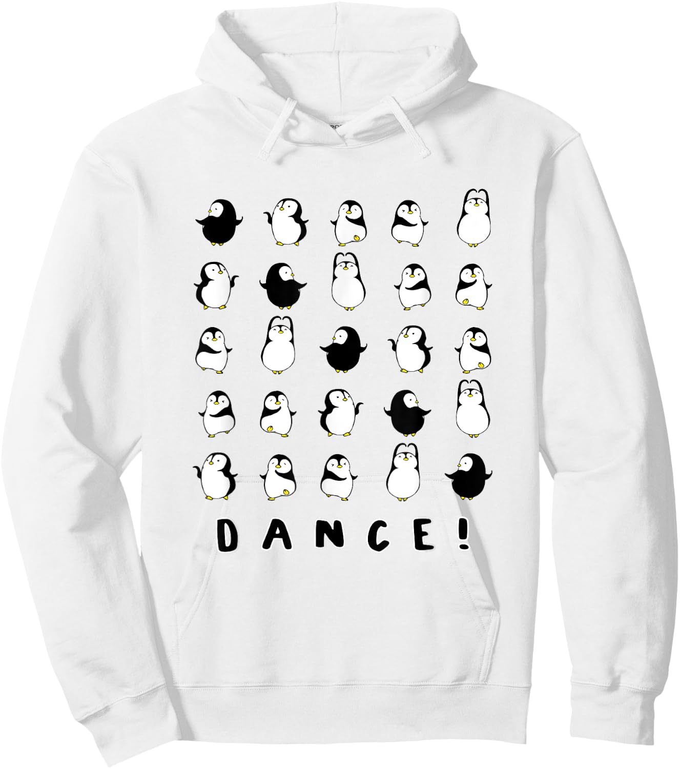Cute Dancing Penguin Hoodie - Hoodie | White