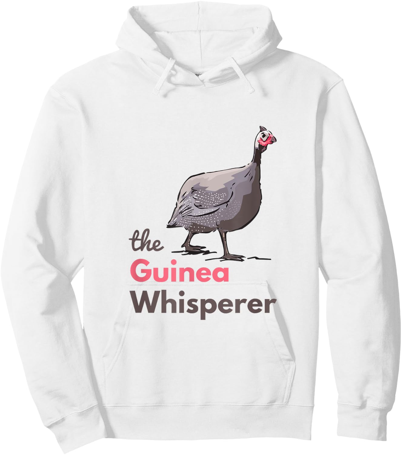 Guinea Hen Fowl Guineafowl Poultry Farm Whisperer Hoodie - Hoodie | White