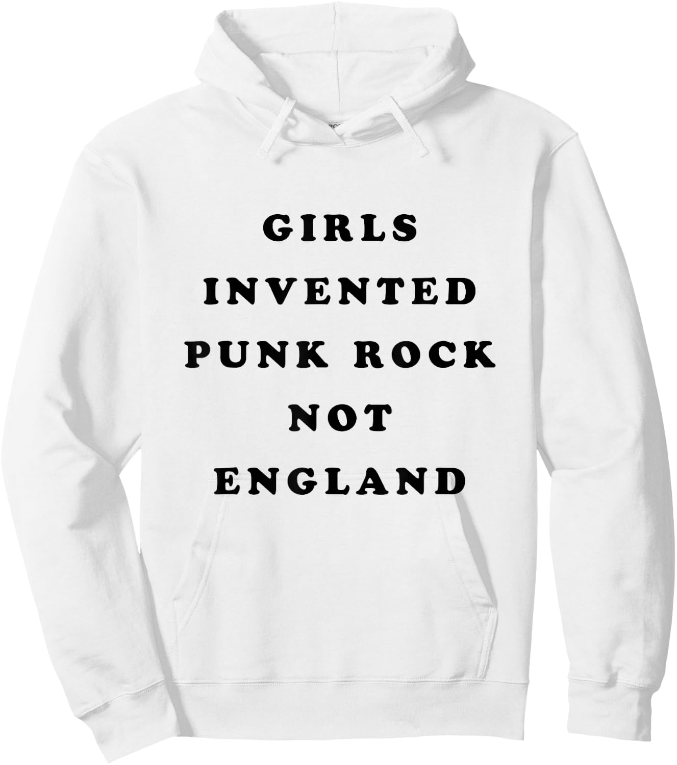 Girls Invented Punk Rock Not England Hoodie - Hoodie | White