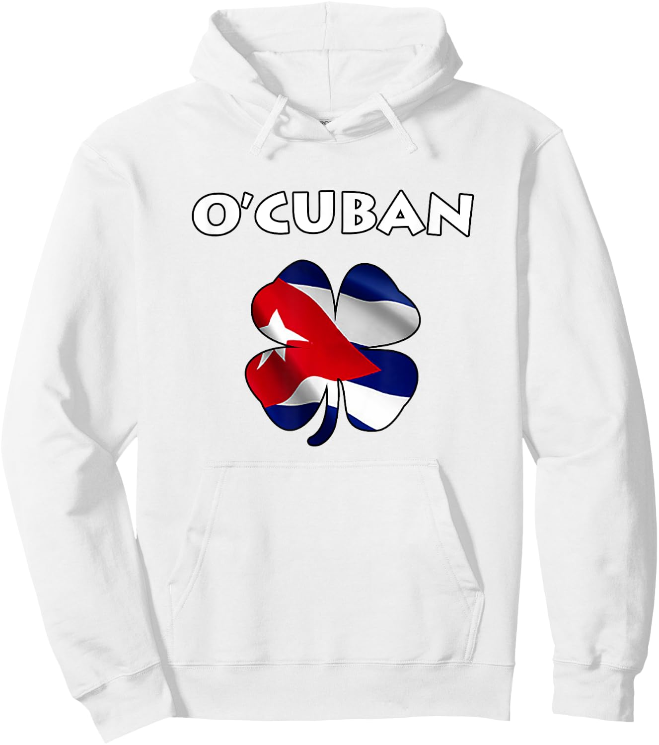 O'Cuban St. Patricks Day Flag Hoodie - Hoodie | White