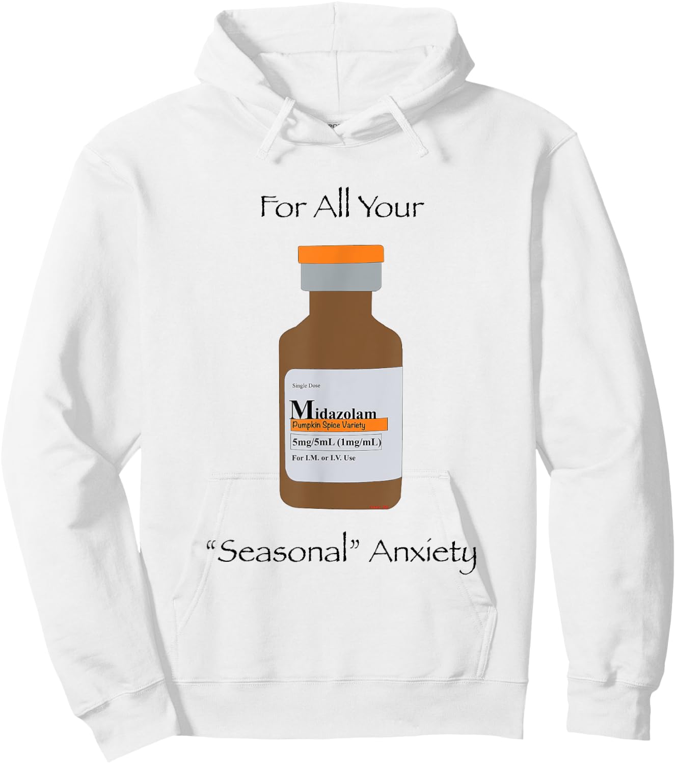 Comic, RN: Pumpkin Spice Midazolam Halloween Hoodie - Hoodie | White