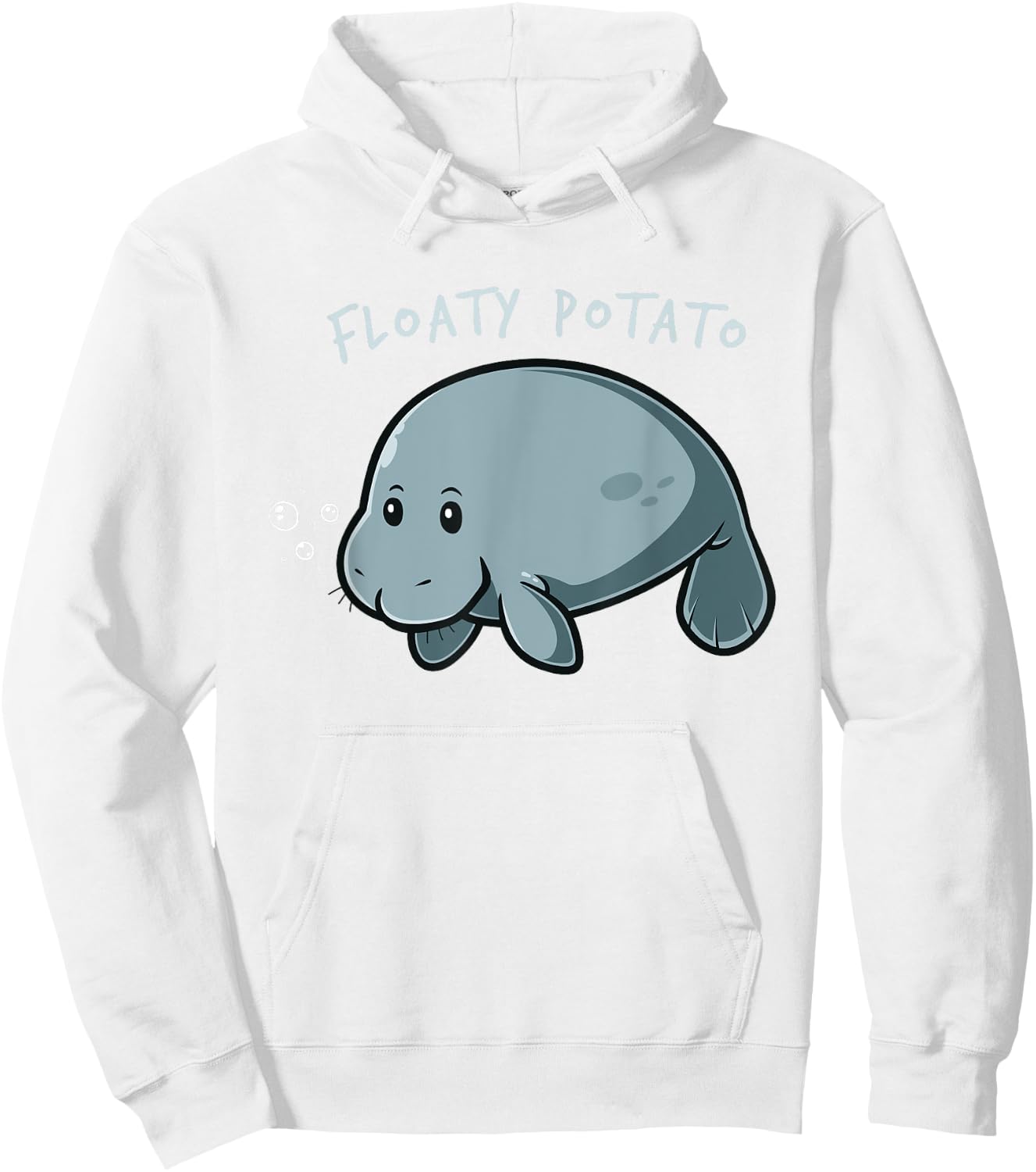 Floaty Potato Funny Manatee Shirt Sea Animal Gift Hoodie - Hoodie | White
