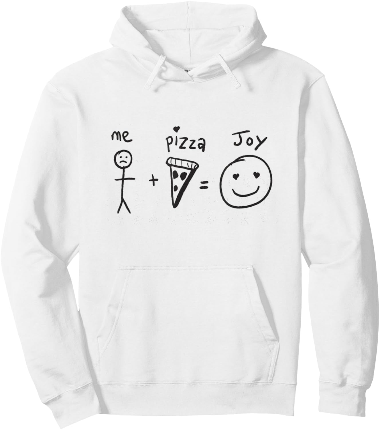 Me Plus Pizza Equal Joy Equation Hoodie - Hoodie | White