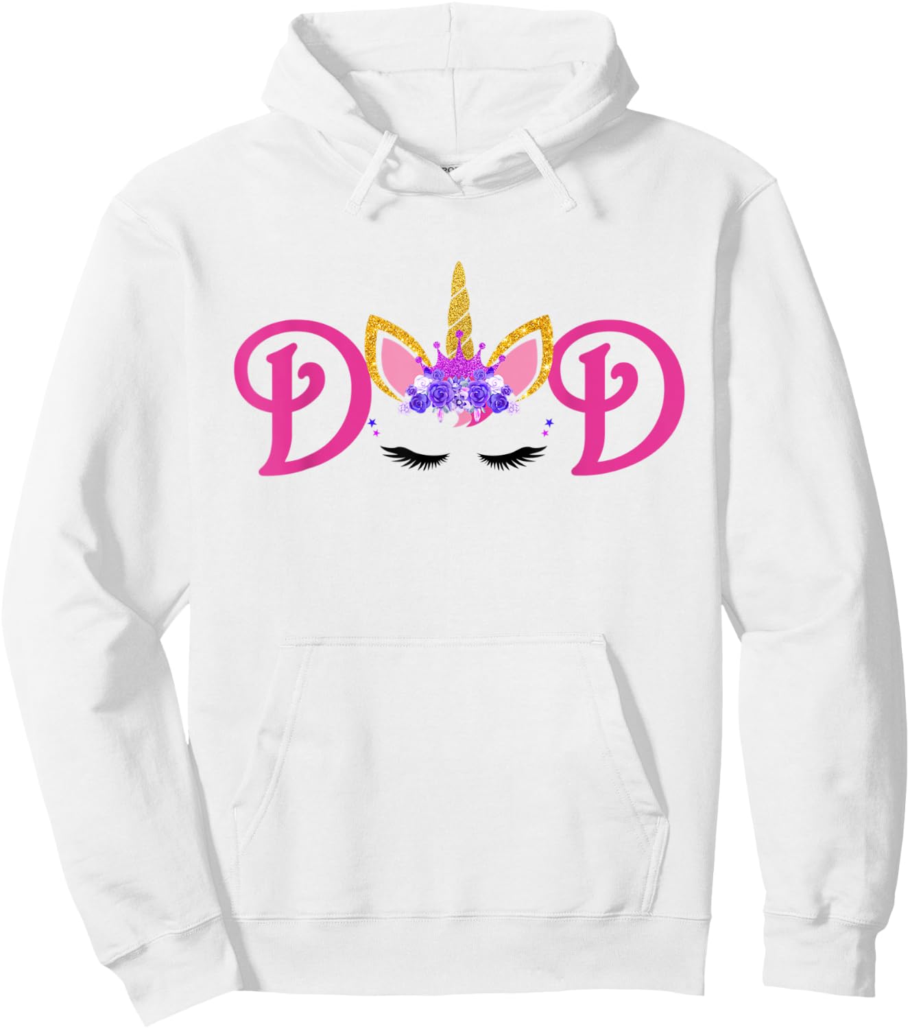 Unicorn Dad Outfit Father of the Unicorn Birthday Daddy Hoodie - Hoodie | White