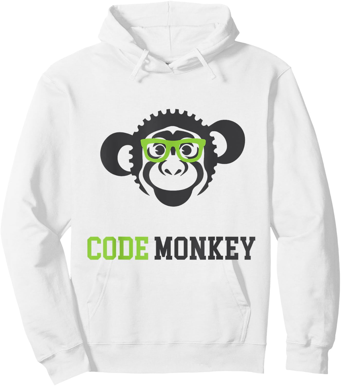 Code Monkey IT Coder Programmer Funny T Shirt Hoodie - Hoodie | White