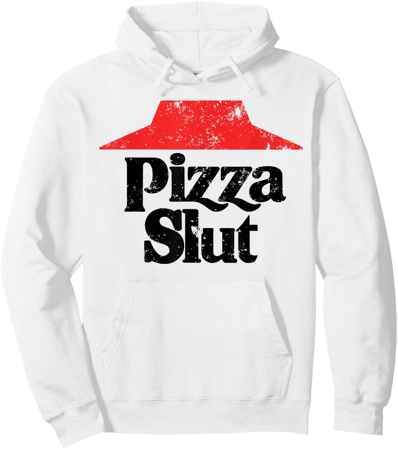 Slut Pizza Lover Funny Bachelorette Snacks Hoodie - Hoodie | White