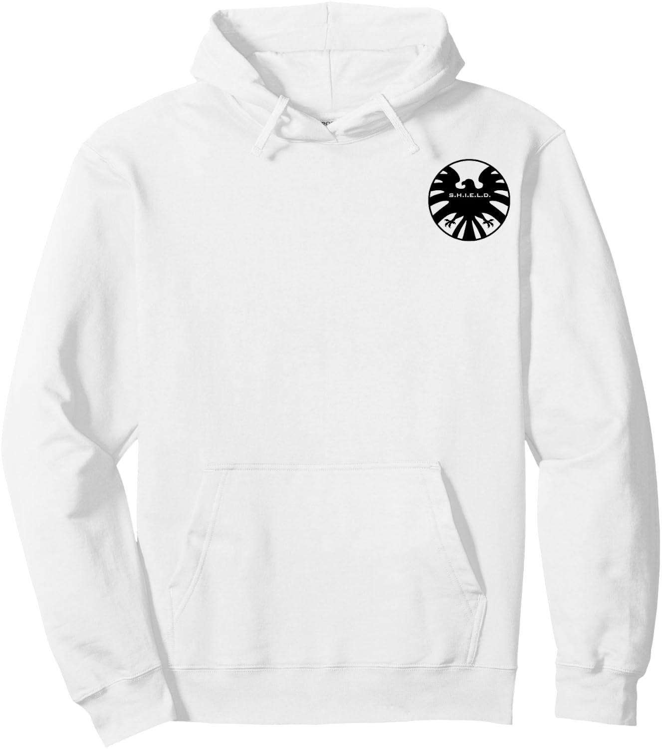 Marvel Agents Of Shield Eagle Symbol Pocket Graphic Hoodie - Hoodie | White