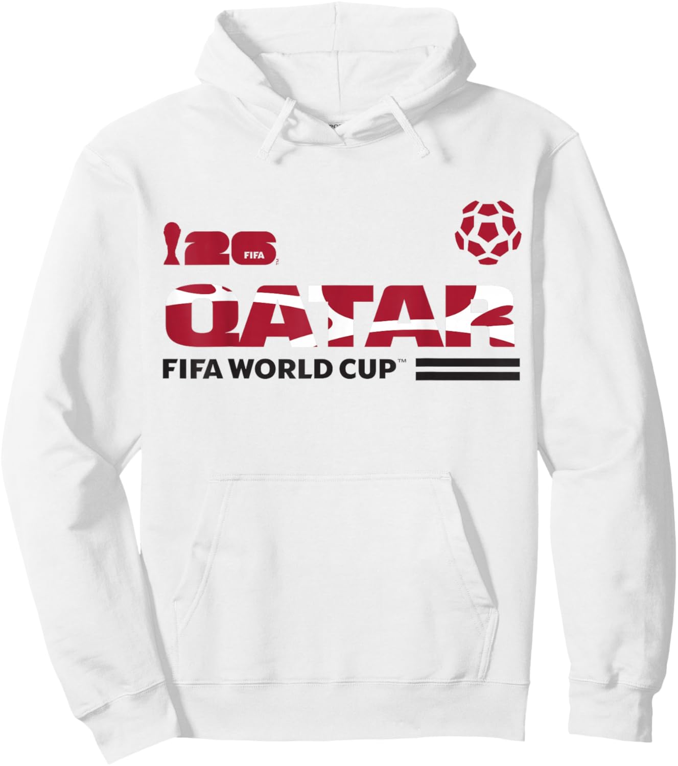 FIFA World CUP26 Qualifier Qatar Hoodie - Hoodie | White