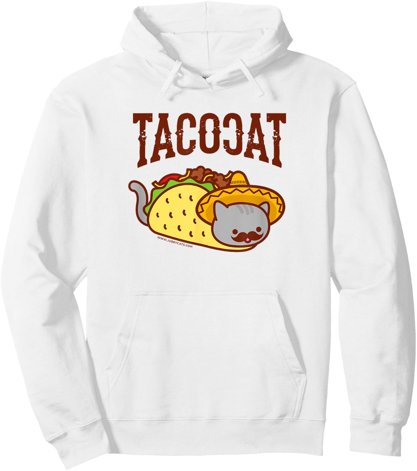 Funny Cat - Mexican Taco Cat Women Girls Kids Hoodie - Hoodie | White