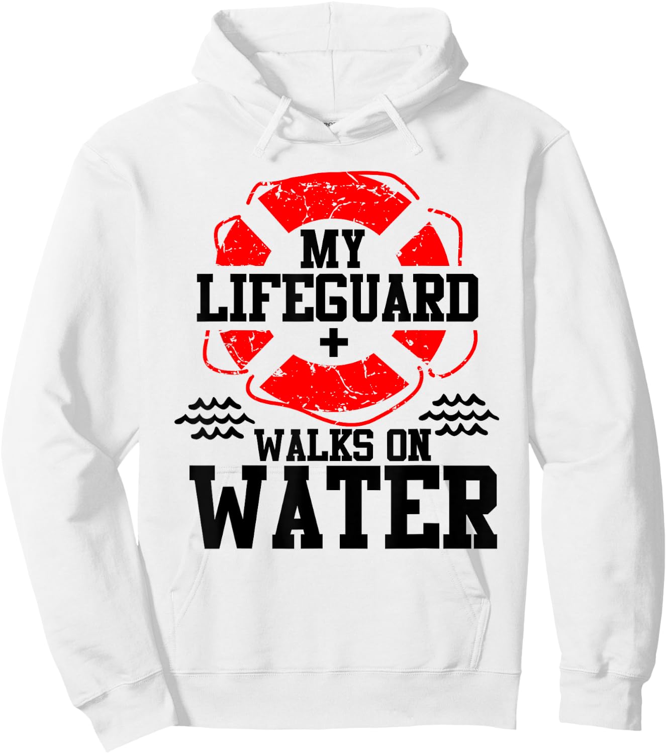 My Lifeguard Walks on Water Christian Christianity T Shirt Hoodie - Hoodie | White
