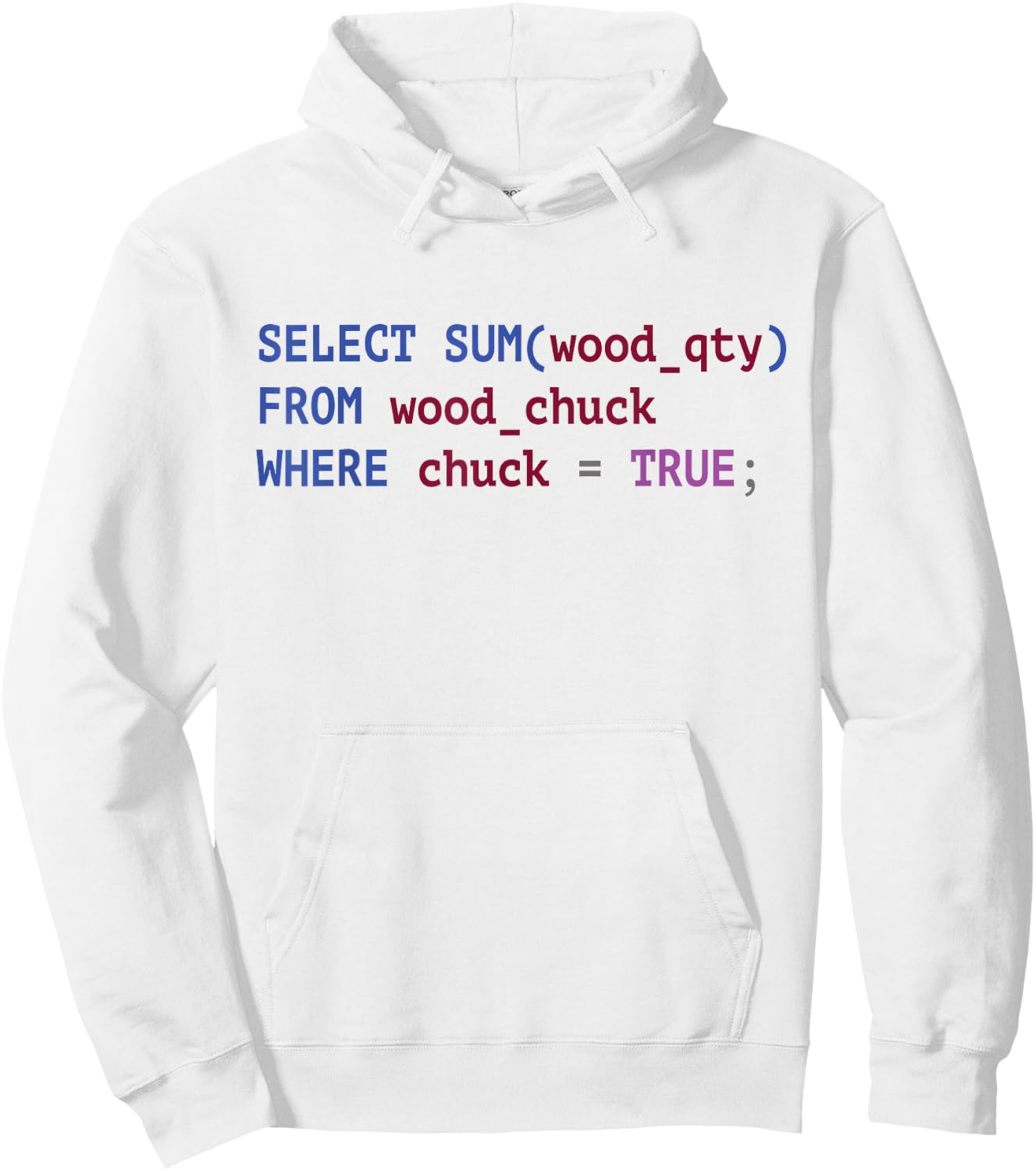Funny SQL Coder Shirt Programmer Programming Hoodie - Hoodie | White
