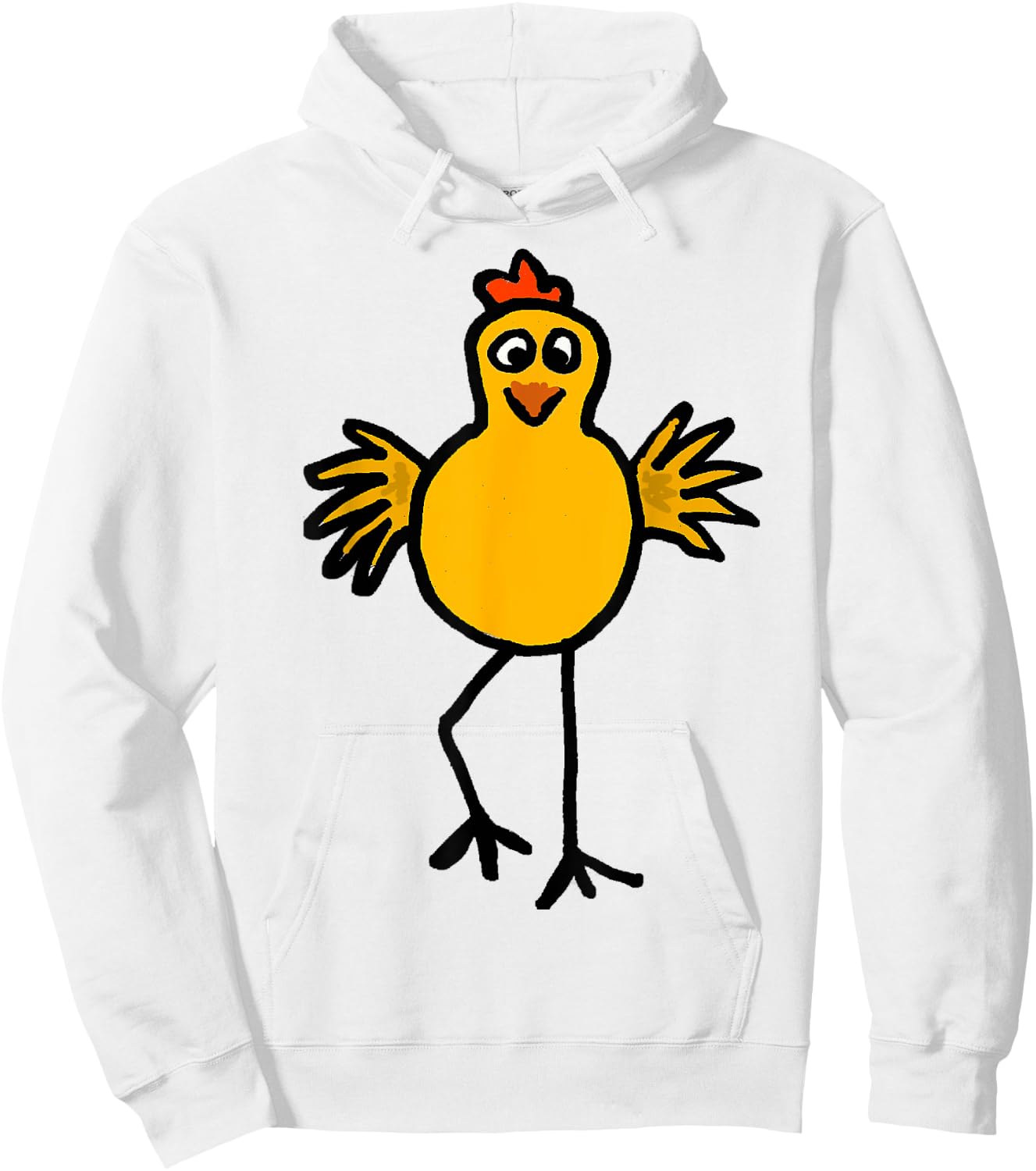 Smiletodaytees Funky Dancing Yellow Chicken Hoodie - Hoodie | White