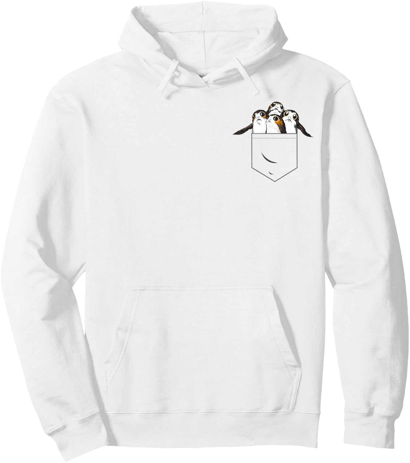 Star Wars Last Jedi Porgs In My Pocket Graphic Hoodie - Hoodie | White