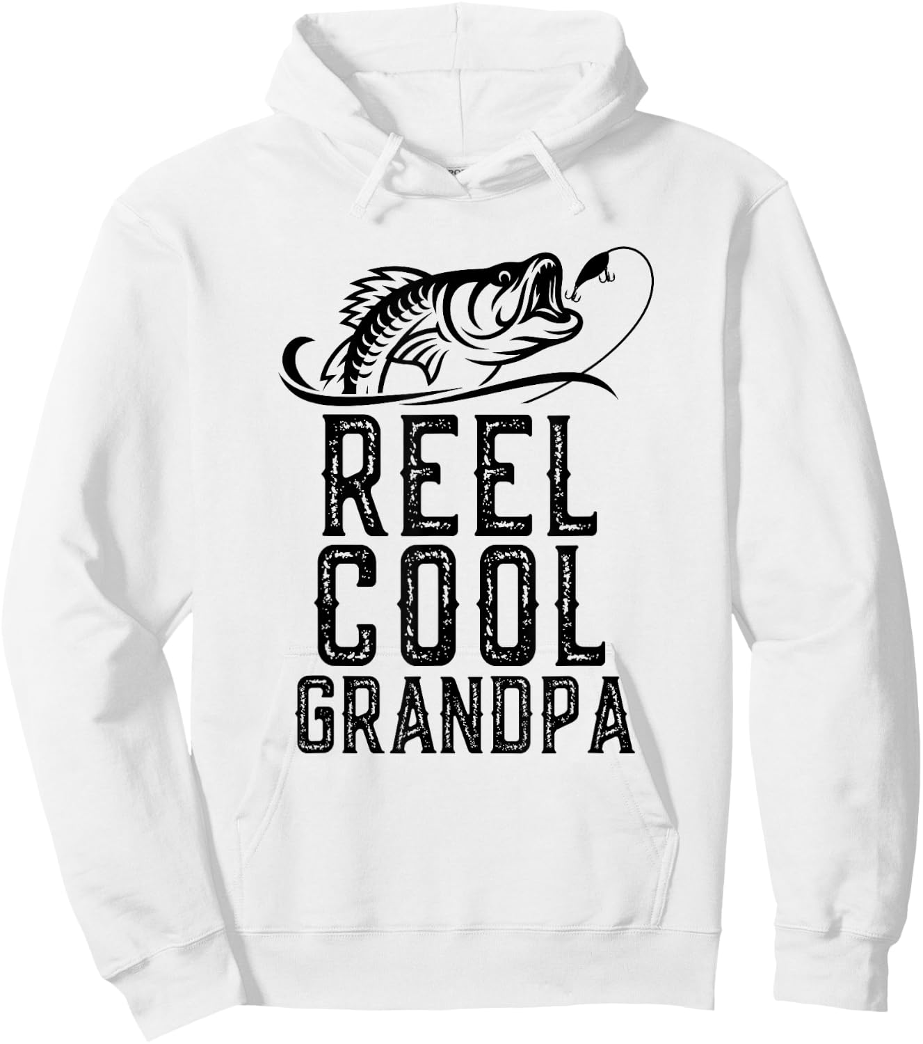 Reel Cool Grandpa Fishing Fisherman Funny Retro Hoodie - Hoodie | White