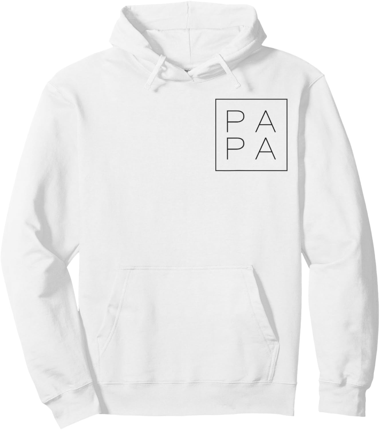 Papa Square for Grandpa Dada DAD Daddy Father on Fathers Day Hoodie - Hoodie | White