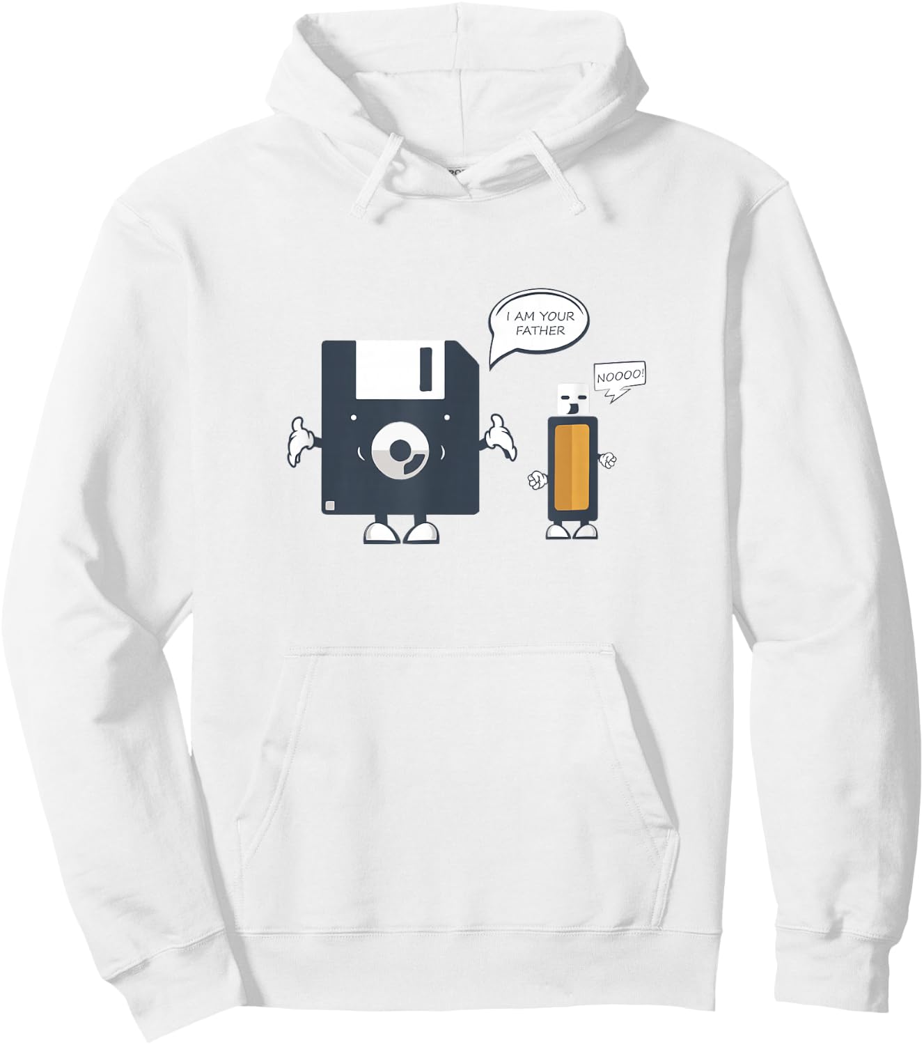 USB Floppy Disk I Am Your Father |Funny Nerd Geek Hoodie - Hoodie | White