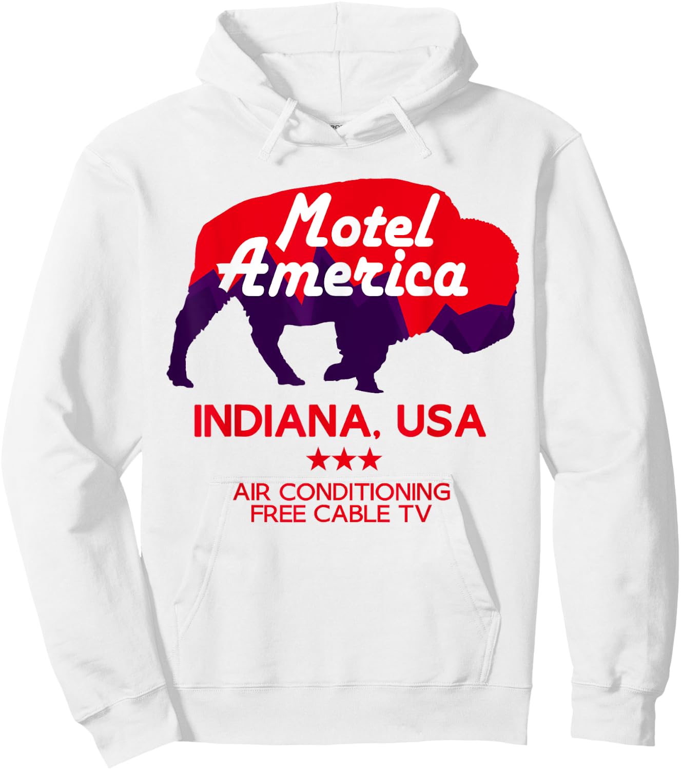 Motel America Novelty Shirt Hoodie - Hoodie | White