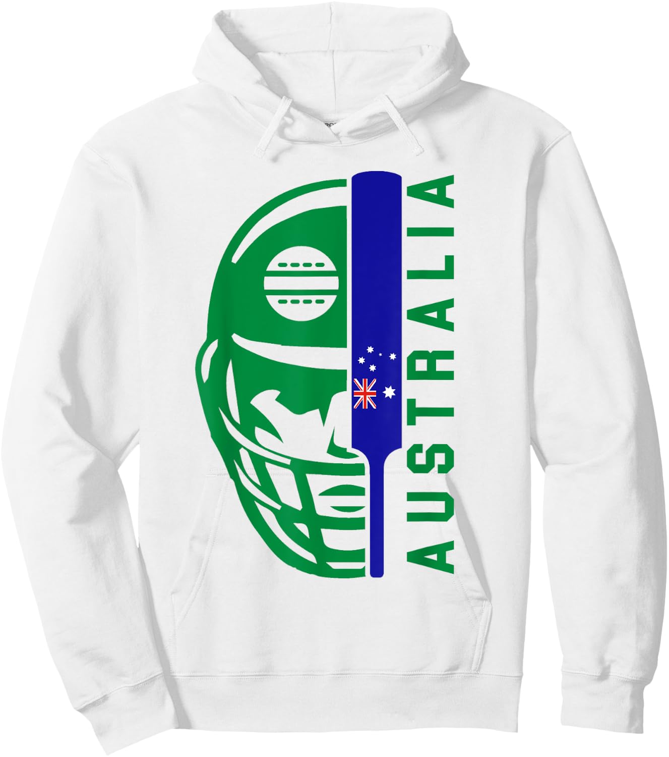 Cricket Australia Fan Helmet Ball and Bat Design Hoodie - Hoodie | White