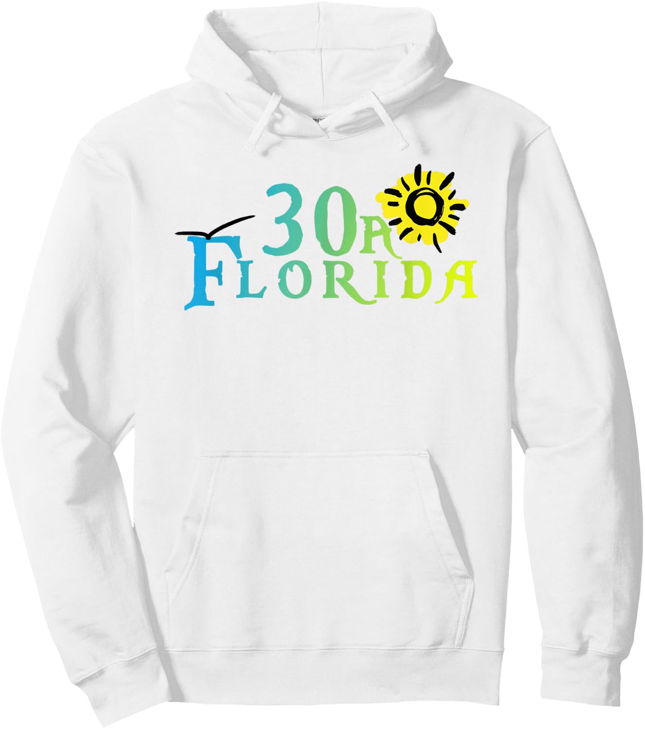 Florida State Road 30a Vacation Shirt Hoodie - Hoodie | White