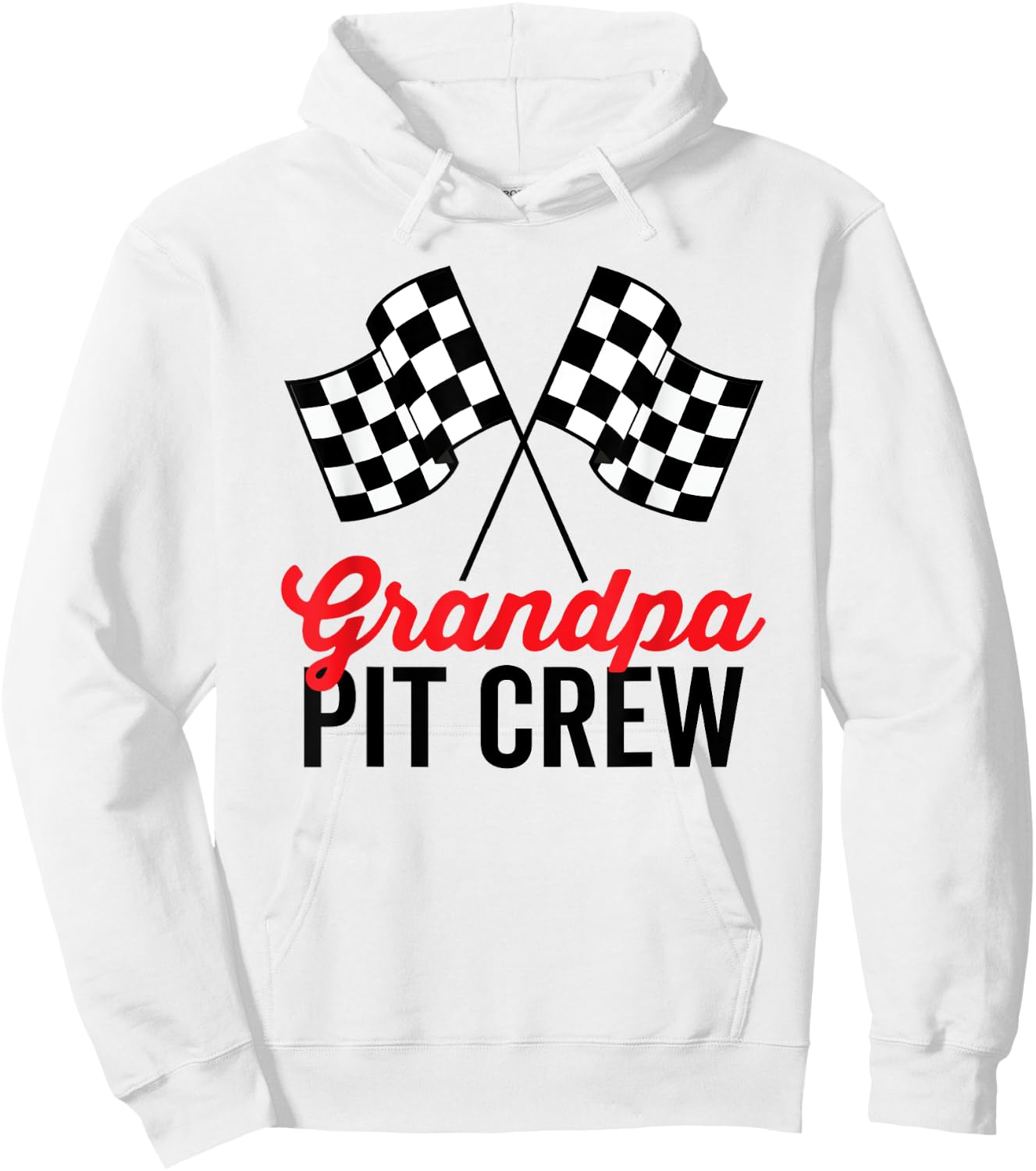 Grandpa Pit Crew for Racing Party Costume Team Hoodie - Hoodie | White