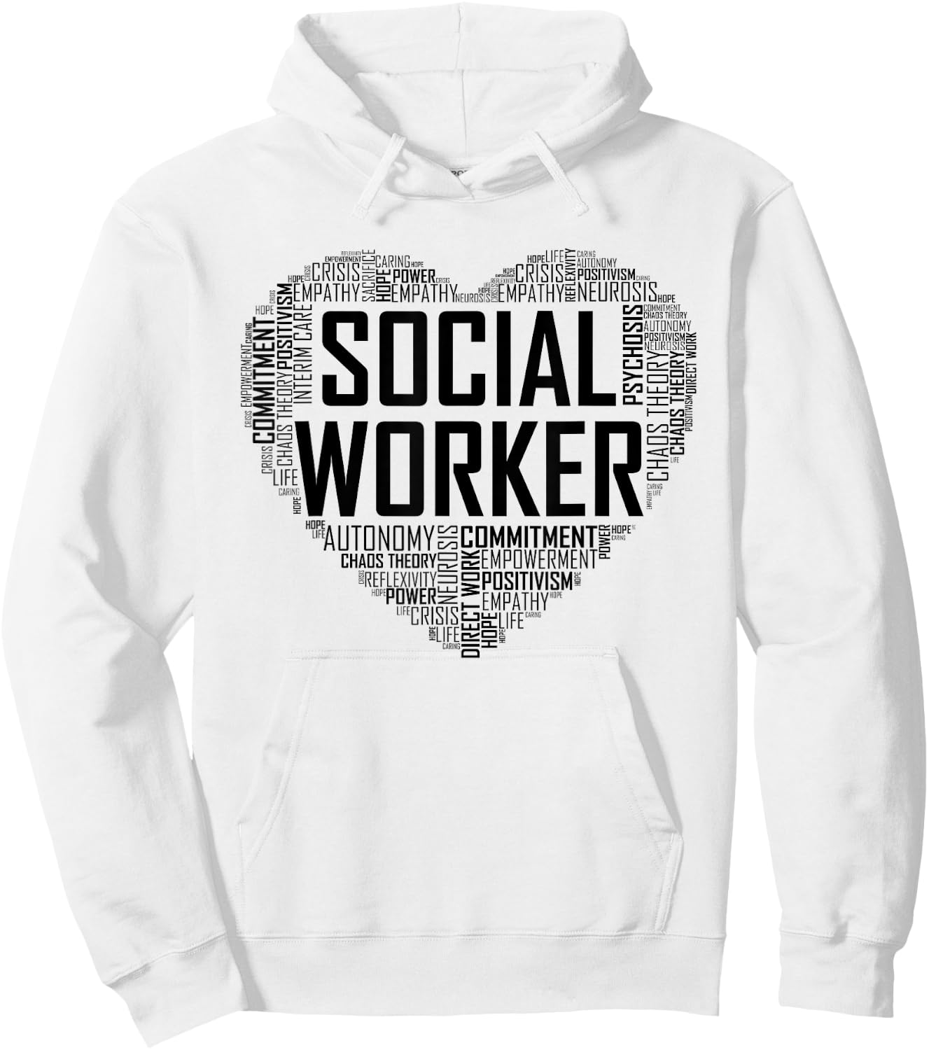 Social Worker Gift Month Love Hoodie - Hoodie | White