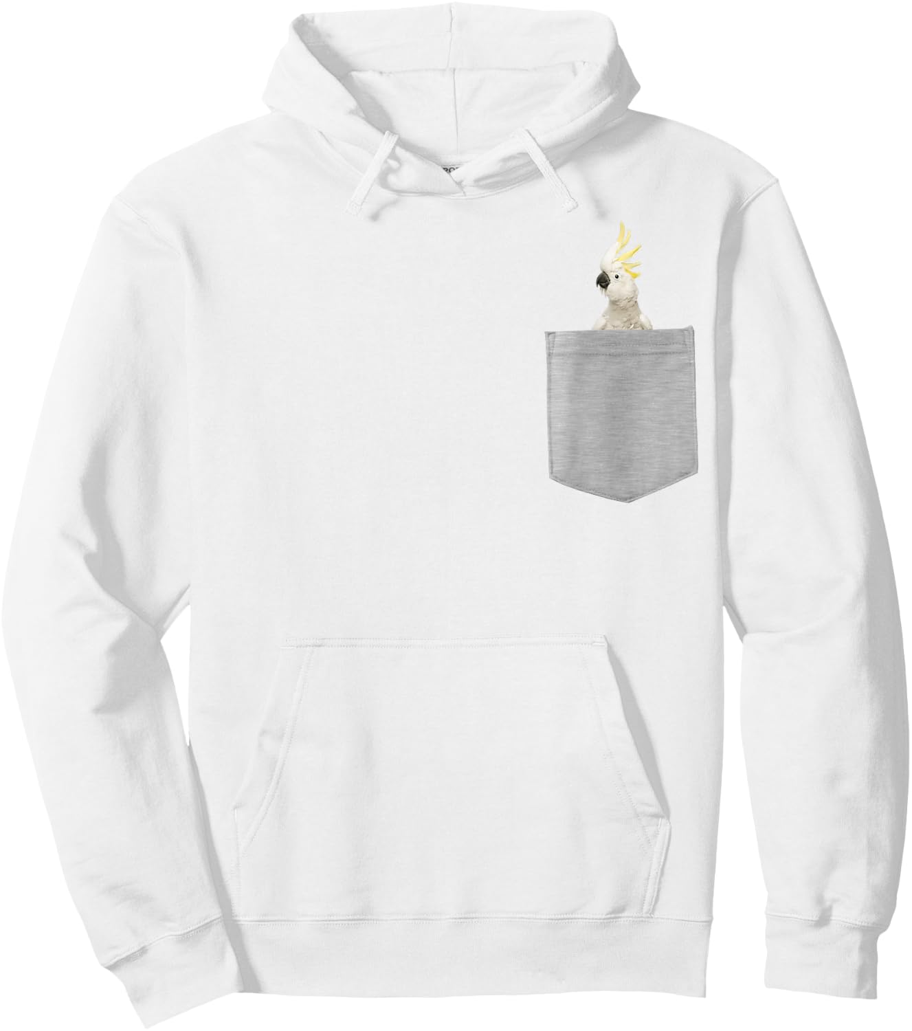 Animal in Your Pocket Crested Cockatoo Hoodie - Hoodie | White
