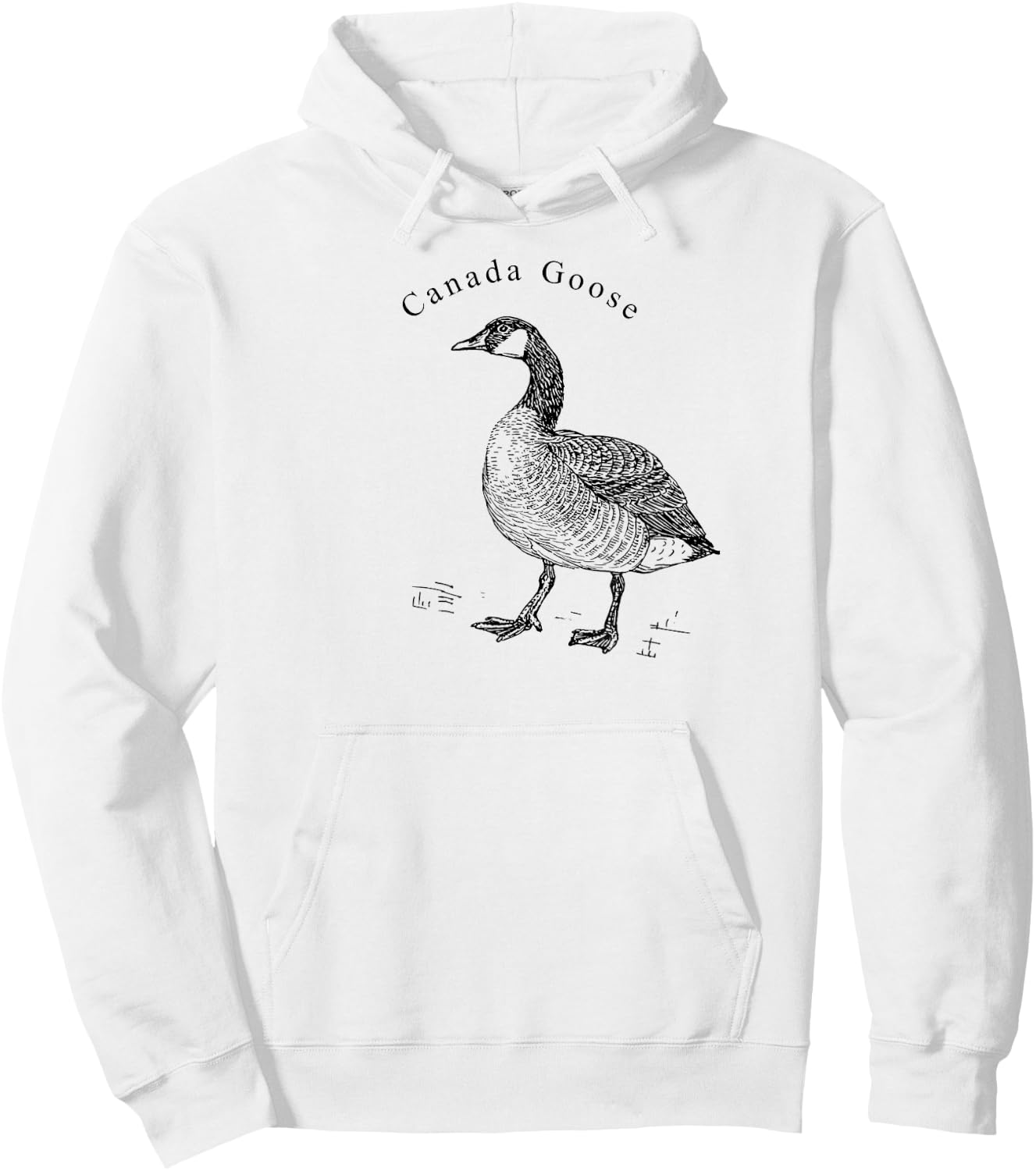 Canadian Goose Standing Waterfowl Lover Hoodie - Hoodie | White