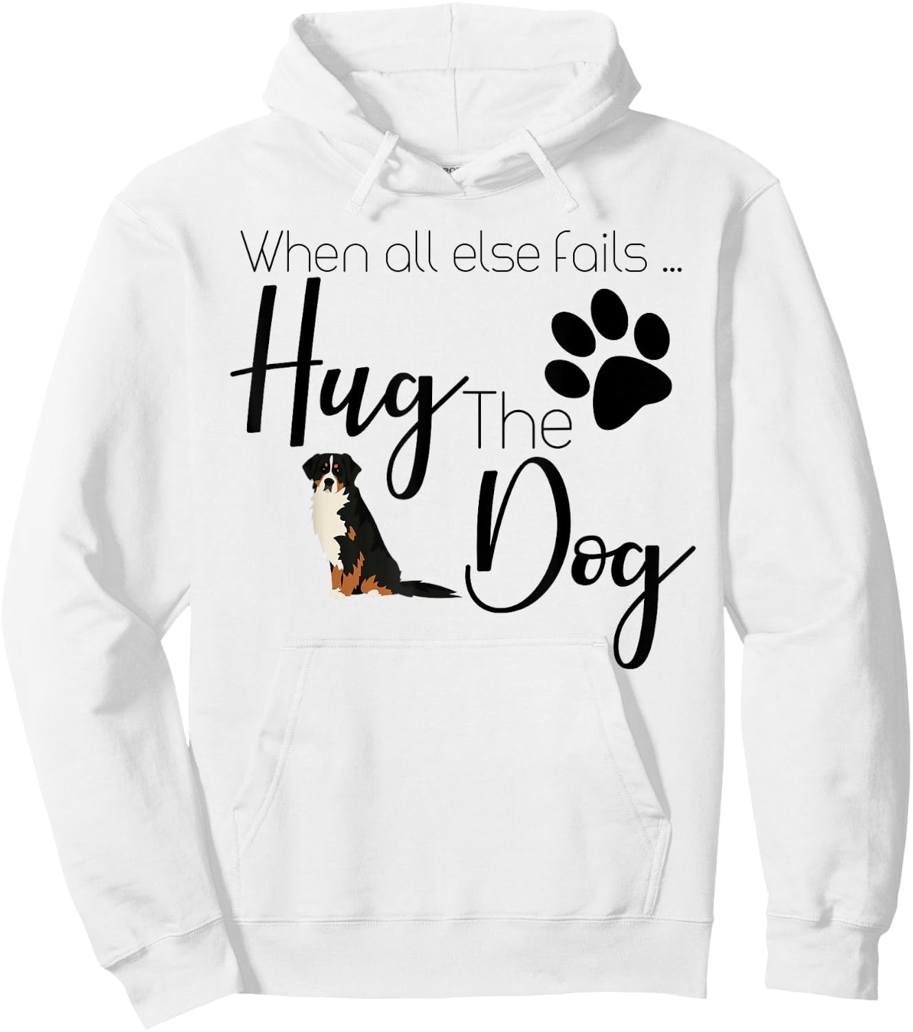 Bernese Mountain Dog Gift I Love My Mt Dog Design Hoodie - Hoodie | White