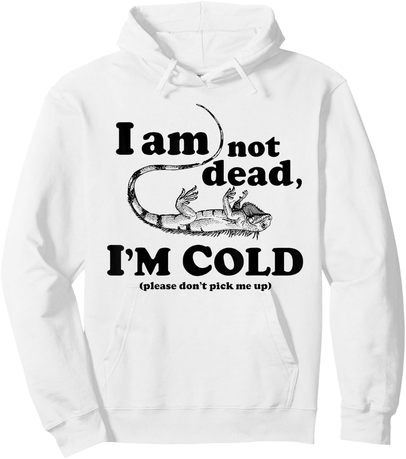 Frozen Iguana Shirt Hoodie - Hoodie | White