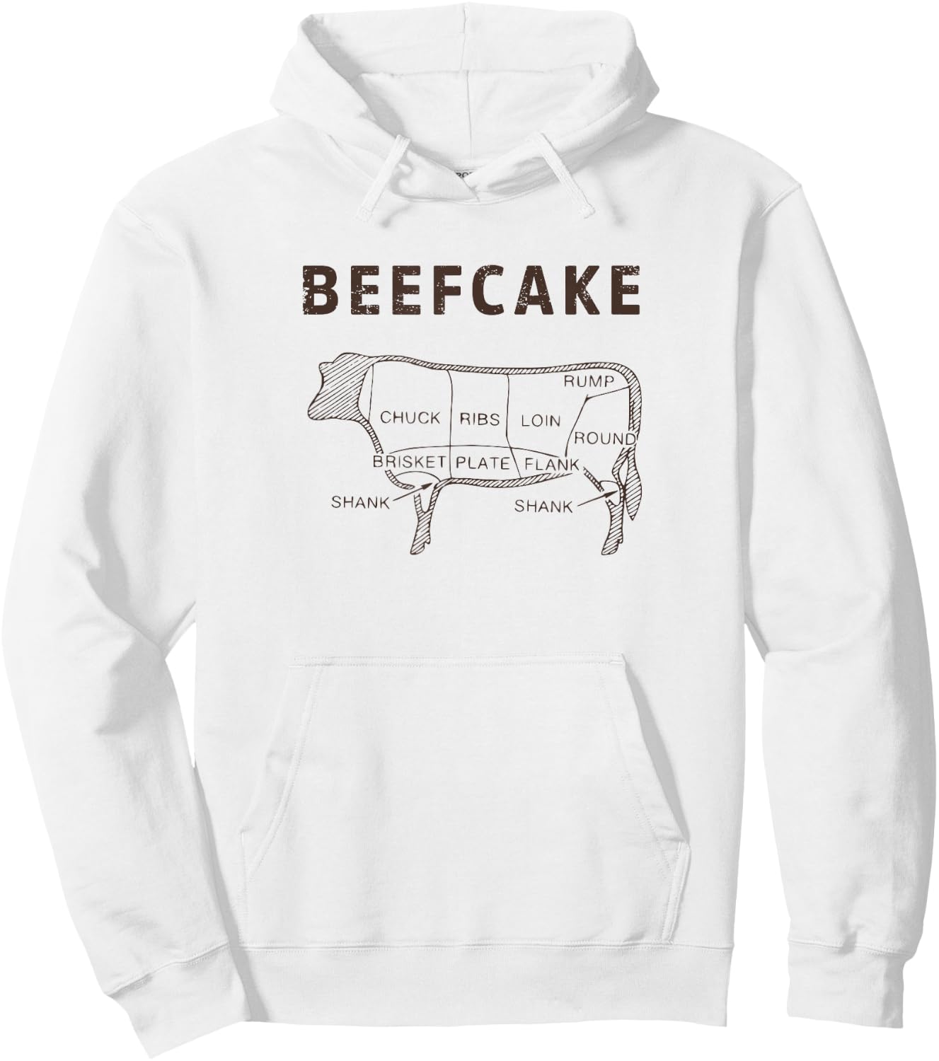 BEEFCAKE Butcher Beef Cake Chef Hoodie - Hoodie | White