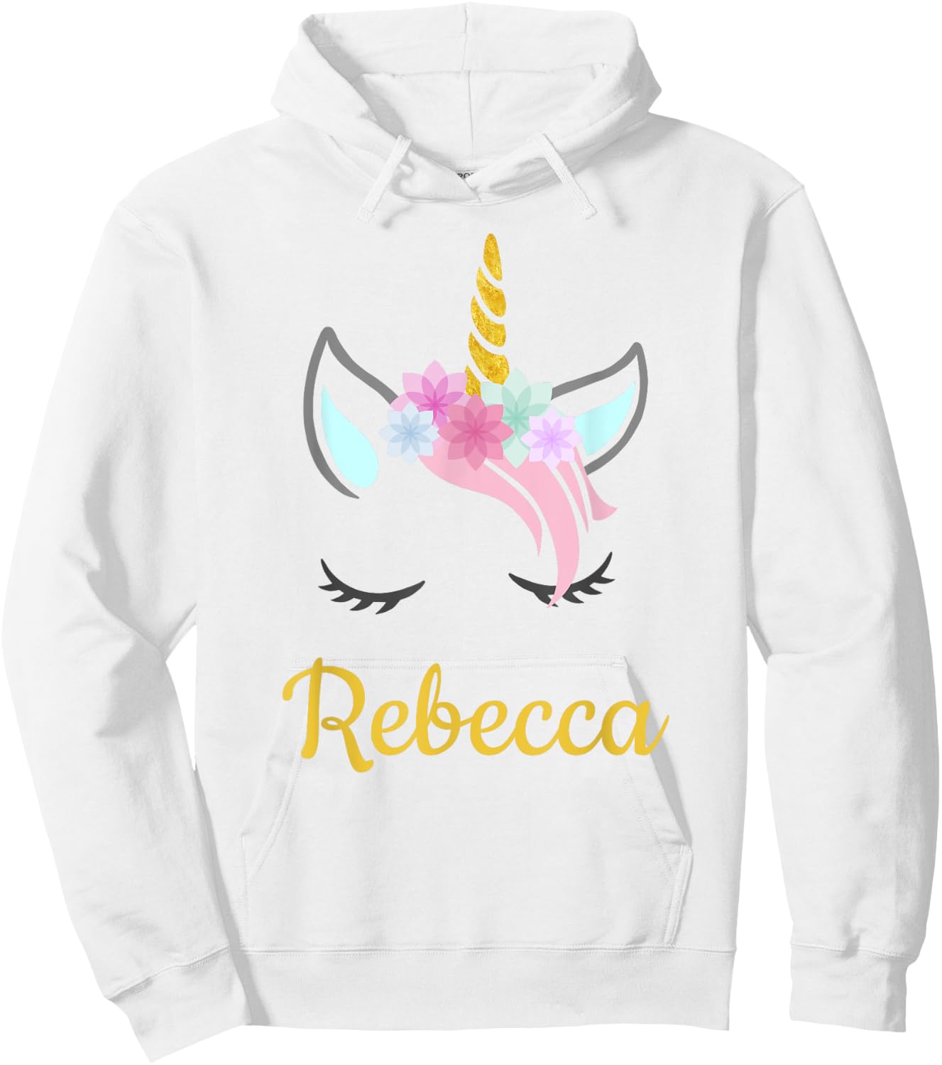 Rebecca Unicorn Name Shirt for Rebecca Hoodie - Hoodie | White