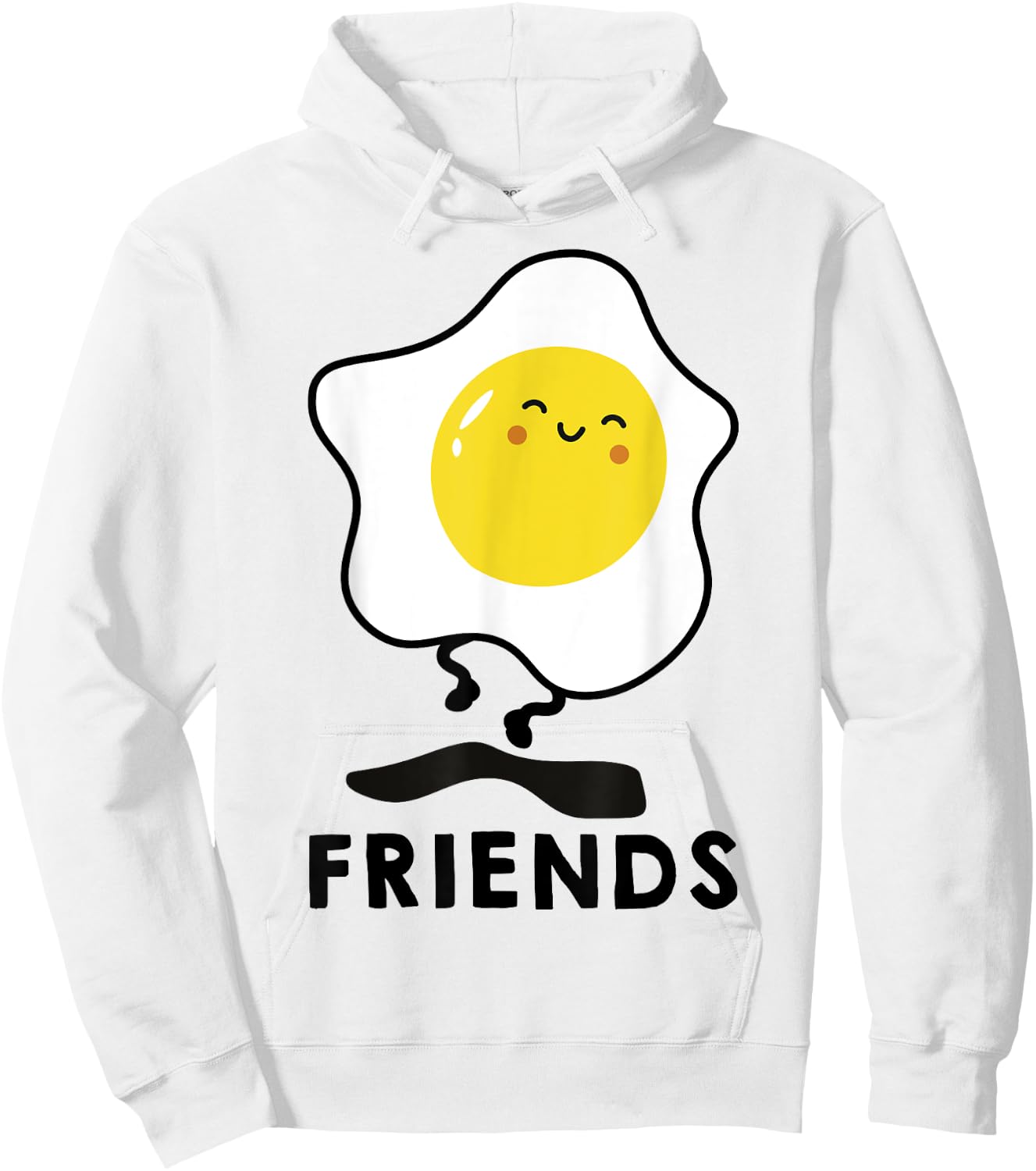 Bacon and Egg Matching BFF Best Friend T Shirts Bestie Hoodie - Hoodie | White