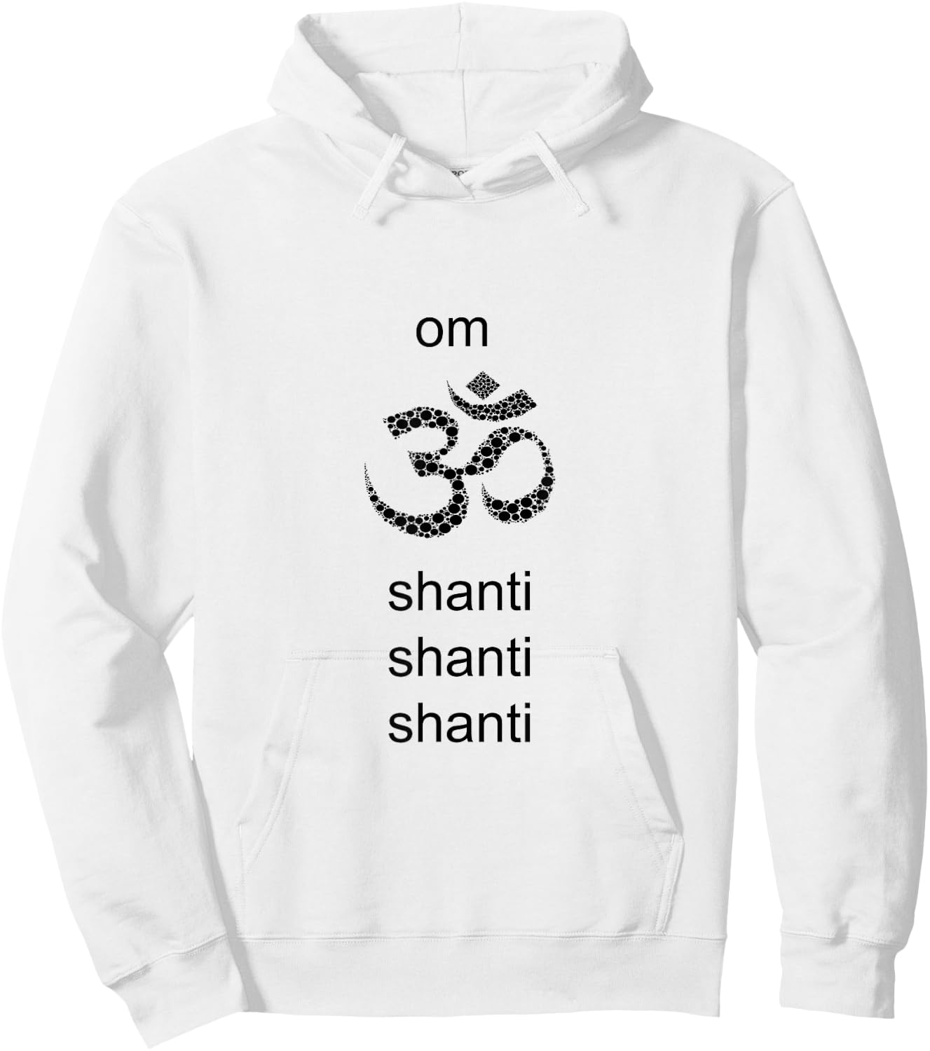 Om Shanti Shirt for Yoga Fans and Yoga Instructors Hoodie - Hoodie | White