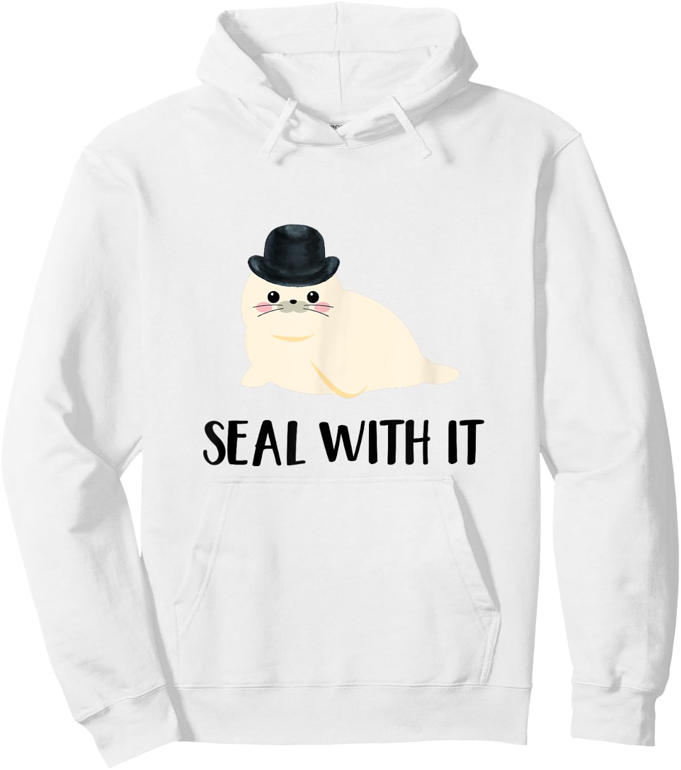 Cute White Sea Lion Seal With It Hoodie - Hoodie | White