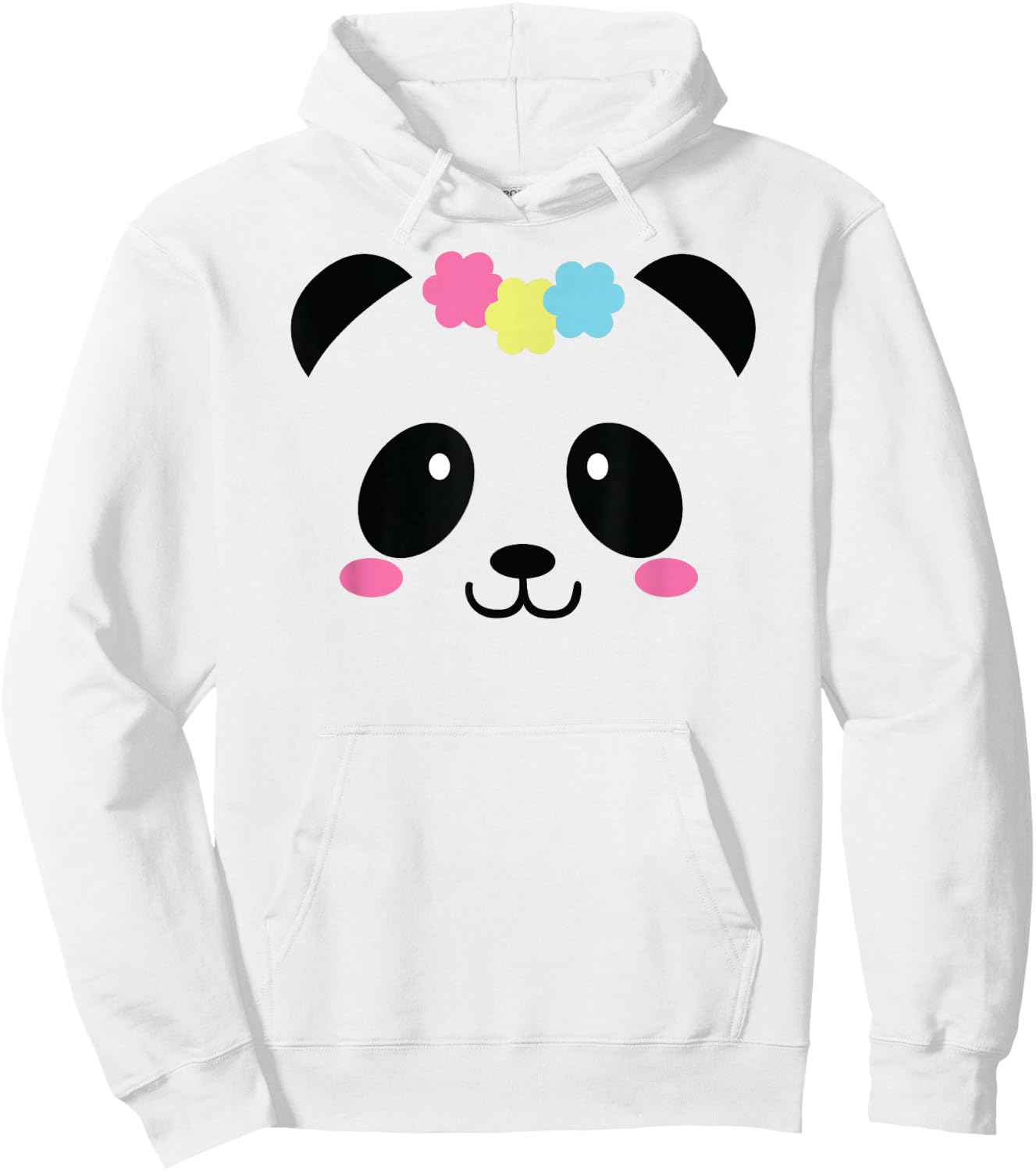 Cute Panda Face for Girls Hoodie - Hoodie | White