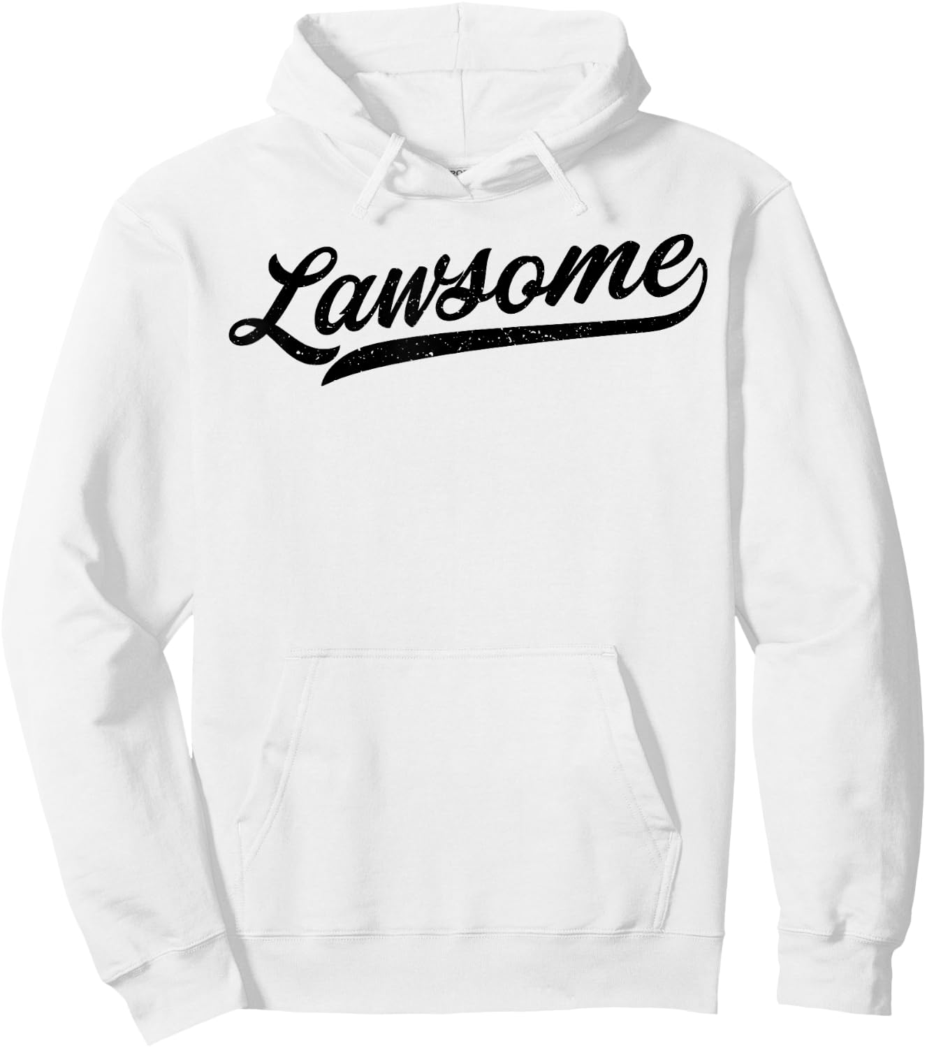 Lawsome Lawyer Retro Distressed Attorney Baseball Gift Hoodie - Hoodie | White