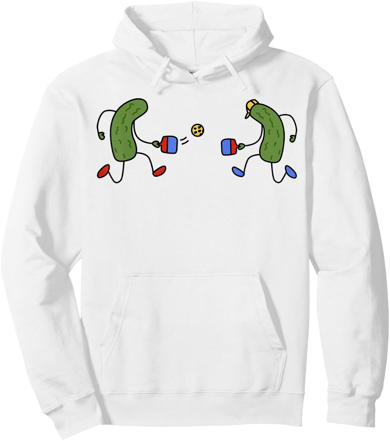 Pickles Playing Pickleball Funny Pickleball Player Hoodie - Hoodie | White
