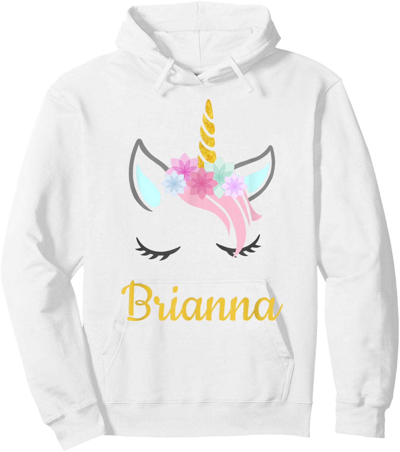 Brianna Unicorn Name Shirt for Brianna Hoodie - Hoodie | White