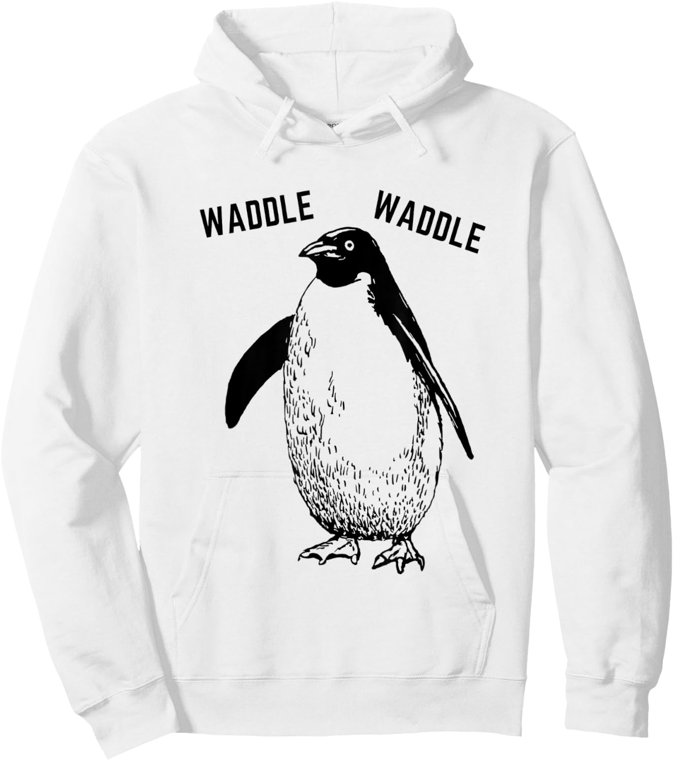 Waddle Waddle Penguin Shirt, Cute Funny Penguin Hoodie - Hoodie | White