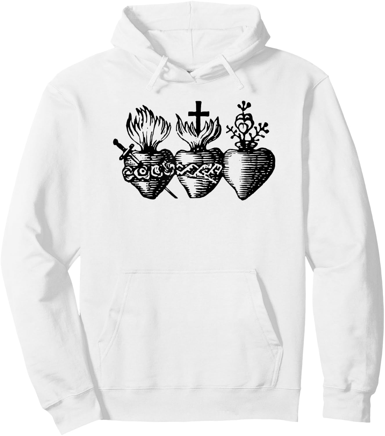Sacred Heart - Religious Icon Art DTF403a Hoodie - Hoodie | White